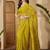 Yellow embellished beads and stones saree