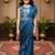 Turquoise girls ready to wear sarees