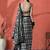 Black ready to wear satin checked digital printed saree