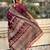 Purple woven design kashmiri work saree with unstitched blouse piece