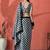 Black ready to wear checked digital printed saree