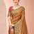Mustard ethnic motifs printed patola saree