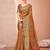 Mustard ethnic motifs printed patola saree