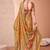 Mustard ethnic motifs printed patola saree
