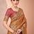Mustard ethnic motifs printed patola saree