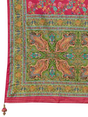 Red ethnic motifs printed patola regular saree 5
