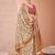 Beige ethnic motifs printed festive wear saree with matching unstitched blouse