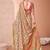 Beige ethnic motifs printed festive wear saree with matching unstitched blouse
