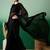 Black striped sequinned satin sarees