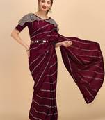 Burgundy women burgundy sarees