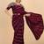 Burgundy women burgundy sarees