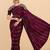 Burgundy women burgundy sarees