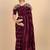 Burgundy women burgundy sarees