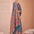 Teal women paisley printed patola saree