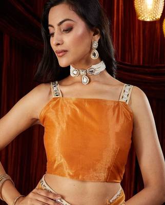 Gold embroidered bordered sarees 4