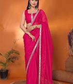 Pink bordered sarees