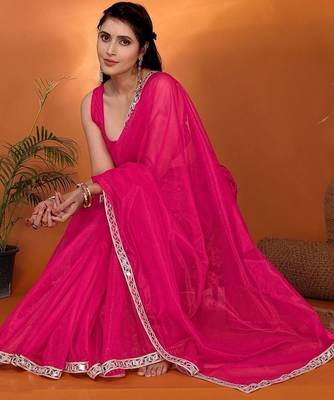 Pink bordered sarees 2