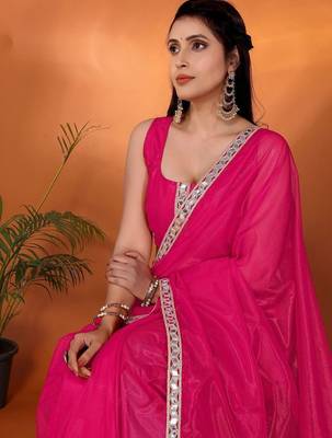 Pink bordered sarees 5