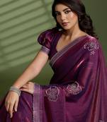 Purple embellished sarees
