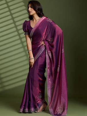 Purple embellished sarees 5