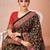 Black women paisley printed patola saree