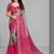 Grey printed sarees with unstitched blouse