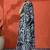 Green embellished floral printed digital printed satin saree with blouse piece