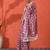Red embellished floral printed digital printed satin saree with blouse piece