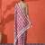 Red embellished floral printed digital printed satin saree with blouse piece