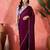 Purple embellished saree with blouse piece
