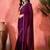 Purple embellished saree with blouse piece