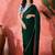 Green embellished banarasi saree with blouse piece