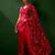 Magenta embroidered net saree