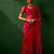 Magenta embroidered net saree