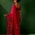 Magenta embroidered net saree