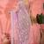 Lavender floral embroidered net saree with blouse piece