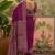 Purple women mul cotton ajrakh print sequins work saree with matching blouse piece