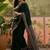 Black ajrak block zari designer saree