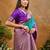 Blue ethnic motifs woven designer art silk sarees with unstitched blouse