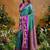 Blue ethnic motifs woven designer art silk sarees with unstitched blouse