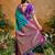 Blue ethnic motifs woven designer art silk sarees with unstitched blouse