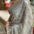 Silver embellished party wear saree with matching blouse