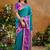 Blue ethnic motifs woven designer art silk sarees with unstitched blouse