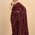 Burgundy burgundy sequinned  georgette heavy work saree
