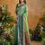 Green ethnic motifs woven designer art silk sarees with unstitched blouse