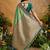Green ethnic motifs woven designer art silk sarees with unstitched blouse