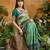 Green ethnic motifs woven designer art silk sarees with unstitched blouse