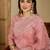 Pink embroidered organza saree