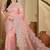 Pink embroidered organza saree