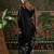 Black ready to wear satin floral digital printed saree